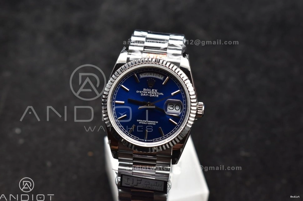 (Gain Dial Bracelet 904L Blue on Edition 36 President Weight) V5 SS vr3255 QF Best DayDate Steel 0323